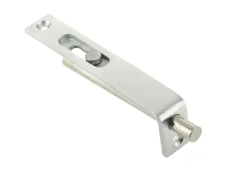 Click Here To Enlarge This Photo Of JV5640ASC Frelan Hardware Jedo Brass Slide Action Flush Bolt 102mm x 16mm Satin Chrome