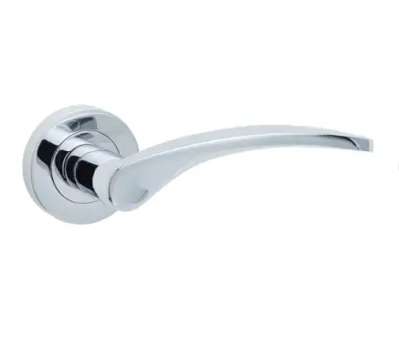 Click Here To Enlarge This Photo Of JV690PC Frelan Hardware Jedo Monaco Door Handles on Rose Polished Chrome
