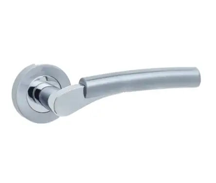 Click Here To Enlarge This Photo Of JV760PCSC Frelan Hardware Jedo Arkus Door Handles on Rose Polished Chrome&sol;Satin Chrome