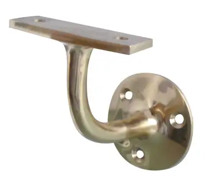 Click Here To Enlarge This Photo Of JV85HAPB Frelan Hardware Jedo Solid Brass Handrail Bracket 64mm Polished Brass