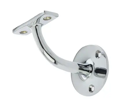 Click Here To Enlarge This Photo Of JV85HBPC Frelan Hardware Jedo Solid Brass Handrail Bracket 75mm Polished Chrome