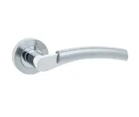 JV860PCSC Frelan Hardware Jedo Capri Door Handles on Rose Polished Chrome&sol;Satin Chrome