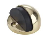 JV86PB Frelan Hardware Jedo Oval Floor Mounted Door Stop &lpar;No Rose&rpar;  46x26mm Polished Brass