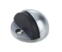 JV86SC Frelan Hardware Jedo Oval Floor Mounted Door Stop &lpar;No Rose&rpar;  46x26mm Satin Chrome