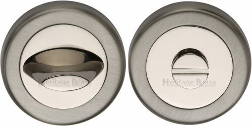 Click Here To Enlarge This Photo Of V4043-MC Heritage Brass Thumbturn & Emergency Release Mercury Finish &lpar;Satin Nickel And Polished Nickel&rpar;