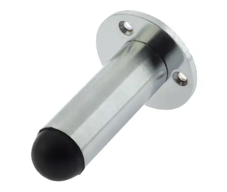 Click Here To Enlarge This Photo Of JV9551ASC Frelan Hardware Jedo Cylinder Wall Mounted Door Stop &lpar;No Rose&rpar;  on Rose 65mm Satin Chrome