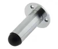 JV9551BSC Frelan Hardware Jedo Cylinder Wall Mounted Door Stop &lpar;No Rose&rpar;  on Rose 75mm Satin Chrome
