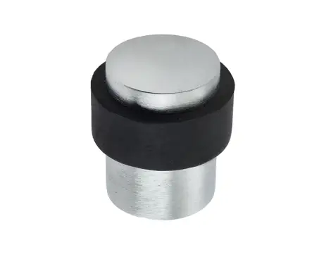 Click Here To Enlarge This Photo Of JV9565SC Frelan Hardware Jedo Cylinder Floor Mounted Door Stop &lpar;No Rose&rpar;  36x28mm Satin Chrome