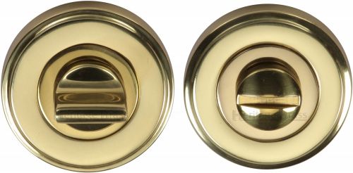 Click Here To Enlarge This Photo Of V4045-PB Heritage Brass Thumbturn & Emergency Release Polished Brass Finish