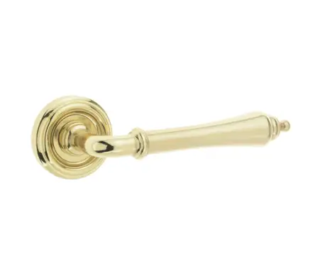 Click Here To Enlarge This Photo Of JV651PB Frelan Hardware Jedo Camille Door Handles on Rose Polished Brass