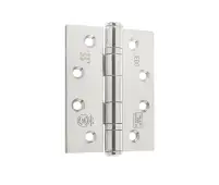 J9507PSS Frelan Hardware Certifire Grade 13 &lpar;Stainless Steel&rpar; Ball Bearing Hinges 102mm x 76mm x 3mm Polished Stainless Steel &lpar;316 Marine Grade&rpar;