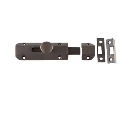 Click Here To Enlarge This Photo Of JV167DB Frelan Hardware Jedo Architectural Slide Door Bolt 100mm x 35mm Dark Bronze