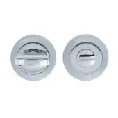 JV422PCSC Frelan Hardware Jedo Dual Turn & Release 50mm Round Rose no Indicator Polished Chrome &sol; Satin Chrome