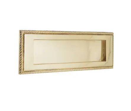 Click Here To Enlarge This Photo Of JG7SPB Frelan Hardware Jedo Georgian Letter Plate 250mm x 76mm &lpar;212mm centres&rpar; Polished Brass