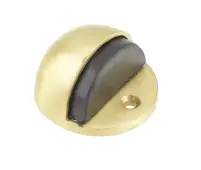 JV86SB Frelan Hardware Jedo Oval Floor Mounted Door Stop &lpar;No Rose&rpar;  46x26mm Satin Brass