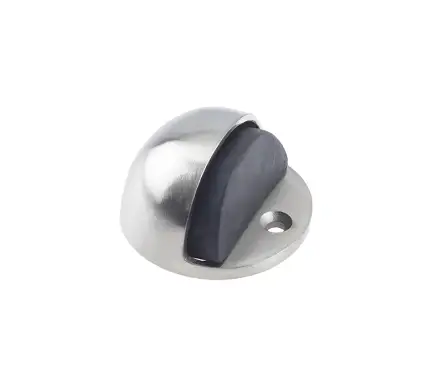 Click Here To Enlarge This Photo Of JV86SN Frelan Hardware Jedo Oval Floor Mounted Door Stop &lpar;No Rose&rpar;  46x26mm Satin Nickel