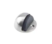 JV86SN Frelan Hardware Jedo Oval Floor Mounted Door Stop &lpar;No Rose&rpar;  46x26mm Satin Nickel