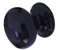 JC65 Frelan Hardware Jedo Porcelain Cupboard Knob 33mm Black
