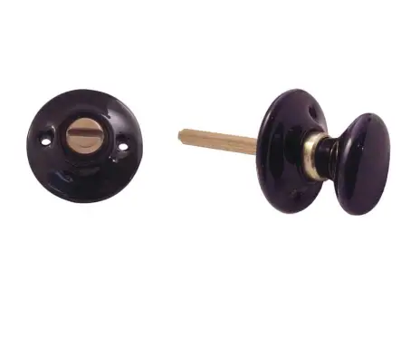 Click Here To Enlarge This Photo Of JC67 Frelan Hardware Jedo Porcelain Turn & Release &lpar;Rack Bolt Supplied Separately&rpar; Black