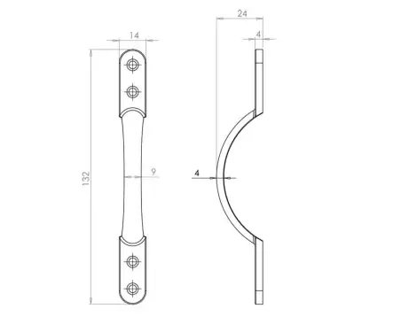 Click Here To Enlarge This Photo Of JV194BSC Frelan Hardware Jedo Sash Handle 125mm Satin Chrome