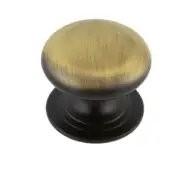 JV47EAB Frelan Hardware Jedo Traditional Cupboard Knob 50mm Antique Brass