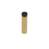 BUR968SB Frelan Hardware Burlington Knurled Wall Mounted Door Stop &lpar;No Rose&rpar; No Rose Satin Brass
