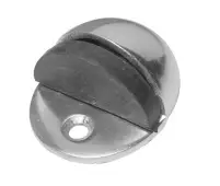J1185 Frelan Hardware Aluminium Floor Mounted Door Stop &lpar;No Rose&rpar; 50x40mm Satin Anodised Aluminium