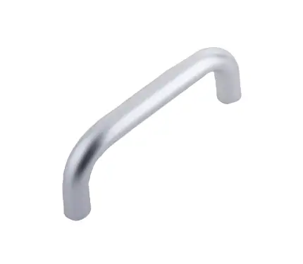 Click Here To Enlarge This Photo Of SAA150 Frelan Hardware Aluminium 150mm x 19mm D Shape Pull Handle &lpar;Bolt Through Fixing&rpar; Satin Anodised Aluminium