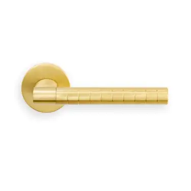 Click Here To Enlarge This Photo Of HQ5SB Carlisle Brass Manital 'Hey Quadra' Lever Handle on Round Rose - Satin Brass