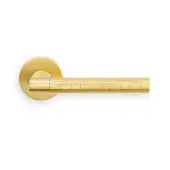 HQ5SB Carlisle Brass Manital 'Hey Quadra' Lever Handle on Round Rose - Satin Brass