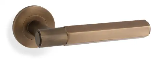 Click Here To Enlarge This Photo Of AW224IB - Alexander & Wilks Spitfire Hex Lever on Round Rose - Italian Brass