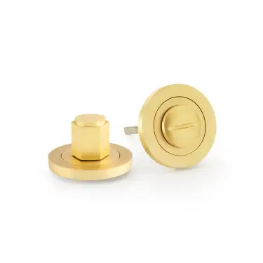 Click Here To Enlarge This Photo Of AW794SB - Alexander & Wilks Hex Thumbturn and Release - Satin Brass