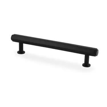 Click Here To Enlarge This Photo Of AW830-128-BL - Alexander & Wilks Vesper Hex T-Bar Cabinet Pull - Black - 128mm c&sol;c