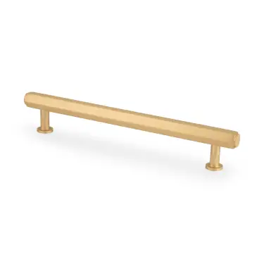 Click Here To Enlarge This Photo Of AW830-160-SB - Alexander & Wilks Vesper Hex T-Bar Cabinet Pull - Satin Brass - 160mm c&sol;c