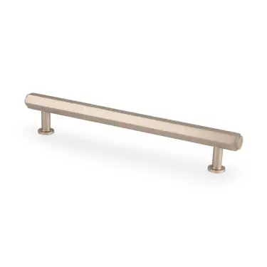 Click Here To Enlarge This Photo Of AW830-160-SN - Alexander & Wilks Vesper Hex T-Bar Cabinet Pull - Satin Nickel - 160mm c&sol;c