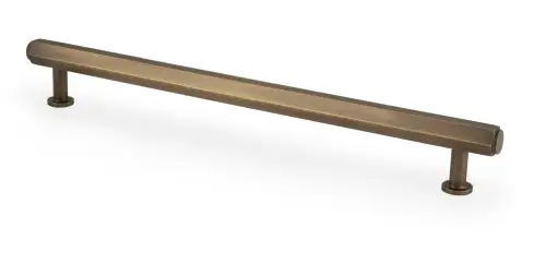 Click Here To Enlarge This Photo Of AW830-224-AB - Alexander & Wilks Vesper Hex T-Bar Cabinet Pull - Antique Brass - 224mm c&sol;c