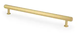 AW830-224-SB - Alexander & Wilks Vesper Hex T-Bar Cabinet Pull - Satin Brass - 224mm c&sol;c