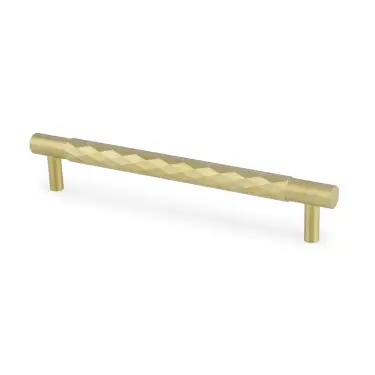 Click Here To Enlarge This Photo Of AW846-160-SBPVD - Alexander & Wilks Diamond Cut T-Bar Cabinet Pull - Satin Brass PVD - 160mm c&sol;c