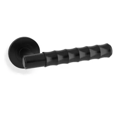 Click Here To Enlarge This Photo Of AW225BL - Alexander & Wilks Spitfire Bamboo Lever on Round Rose - Black
