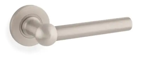 Click Here To Enlarge This Photo Of AW250SN - Alexander & Wilks Siskin Lever on Round Rose - Satin Nickel