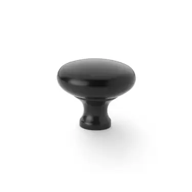 Click Here To Enlarge This Photo Of AW836-38-BL - Alexander & Wilks Wade Round Cupboard Knob 38mm - Black