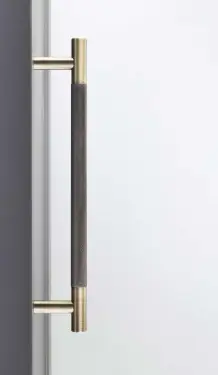 Click Here To Enlarge This Photo Of JV1800AB Frelan Hardware Jedo 'Bari' 300mm x 19mm Knurled Pull Handle - Antique Brass &lpar;Bolt Through Fixing&rpar;