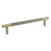 JV1800AB Frelan Hardware Jedo 'Bari' 300mm x 19mm Knurled Pull Handle - Antique Brass &lpar;Bolt Through Fixing&rpar;