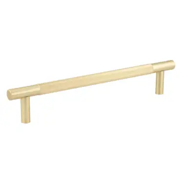 Click Here To Enlarge This Photo Of JV1800SB Frelan Hardware Jedo 'Bari' 300mm x 19mm Knurled Pull Handle - Satin Brass &lpar;Bolt Through Fixing&rpar;
