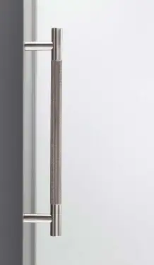 Click Here To Enlarge This Photo Of JV1800SN Frelan Hardware Jedo 'Bari' 300mm x 19mm Knurled Pull Handle - Satin Nickel &lpar;Bolt Through Fixing&rpar;