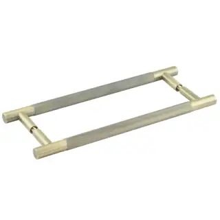 JV1800ABB2B Frelan Hardware Jedo 'Bari' 300mm x 19mm Knurled Pull Handles - Antique Brass &lpar;Back to Back Pair&rpar;
