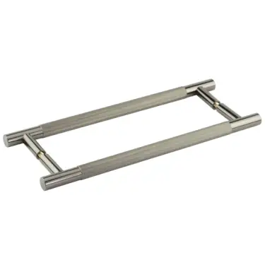 Click Here To Enlarge This Photo Of JV1800BNB2B Frelan Hardware Jedo 'Bari' 300mm x 19mm Knurled Pull Handles - Black Nickel &lpar;Back to Back Pair&rpar;