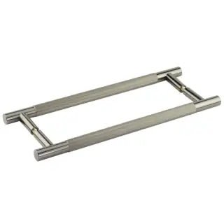 JV1800BNB2B Frelan Hardware Jedo 'Bari' 300mm x 19mm Knurled Pull Handles - Black Nickel &lpar;Back to Back Pair&rpar;