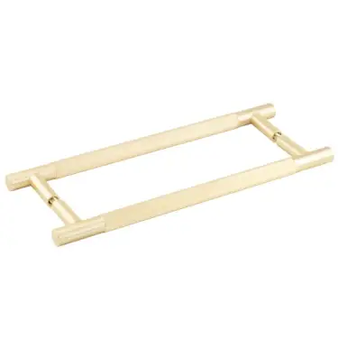 Click Here To Enlarge This Photo Of JV1800SBB2B Frelan Hardware Jedo 'Bari' 300mm x 19mm Knurled Pull Handles - Satin Brass &lpar;Back to Back Pair&rpar;