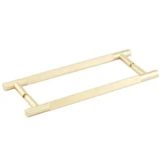 JV1800SBB2B Frelan Hardware Jedo 'Bari' 300mm x 19mm Knurled Pull Handles - Satin Brass &lpar;Back to Back Pair&rpar;